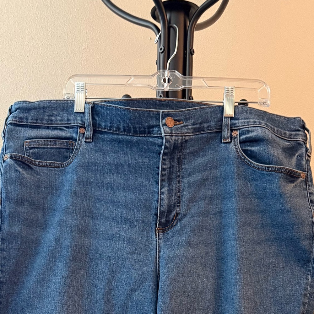Lands' End Women's Flare Jeans in Blue